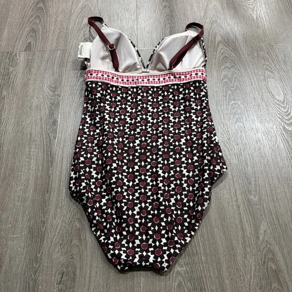 Kate Spade Womens One Piece Swimsuit Coronado Beach Triangle‎ Floral Size S
